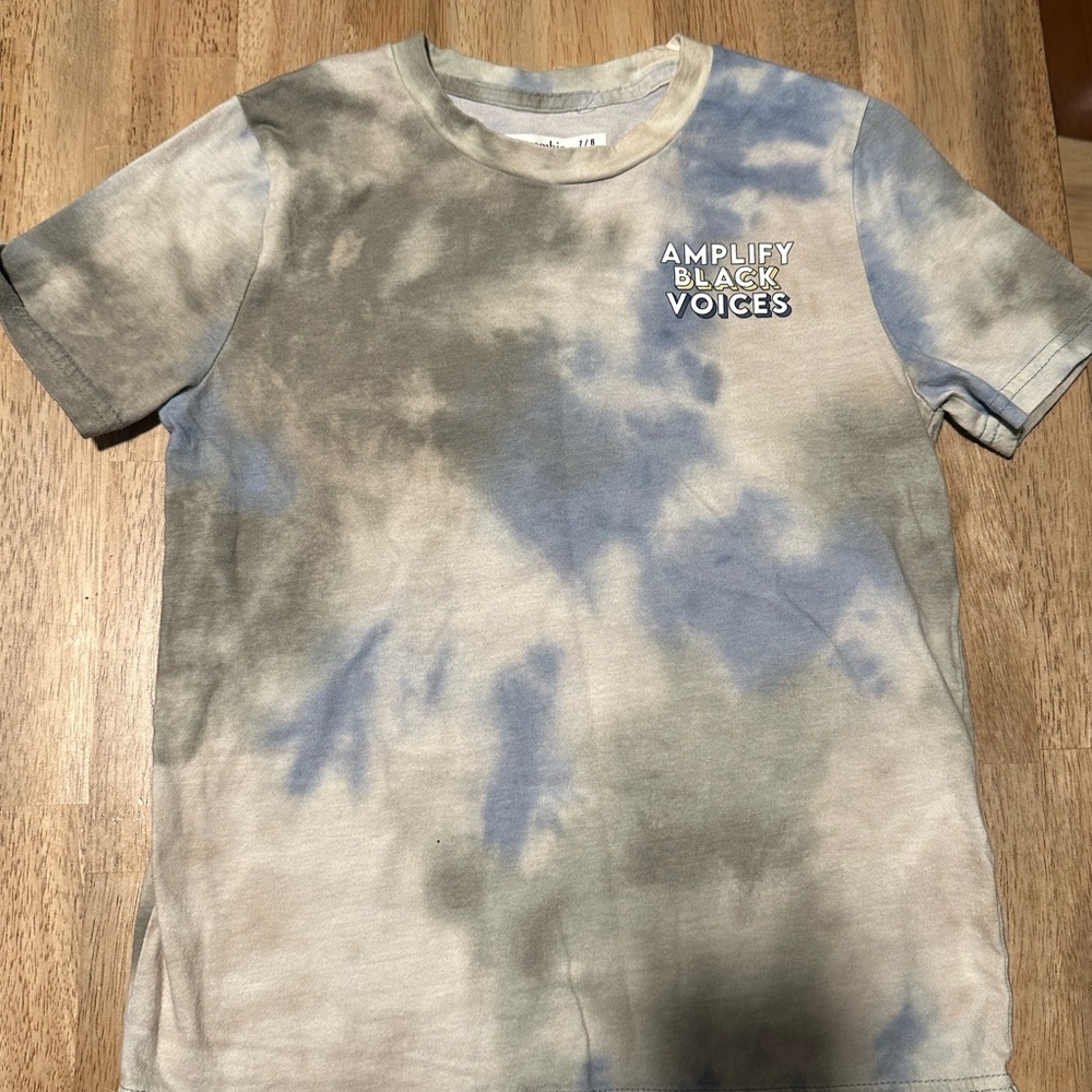 Abercrombie Kids Amplify Black Voices Tie Dye Graphic T-Shirt Size 7/8 VGUC